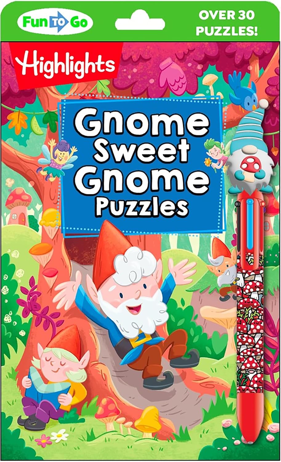 Gnome Sweet Gnome Puzzles: Magical Kids Puzzle Book with Gnomes, Fairies and Dragons, Hidden Pictures Puzzles and On-The-Go Activities for Car or Plan