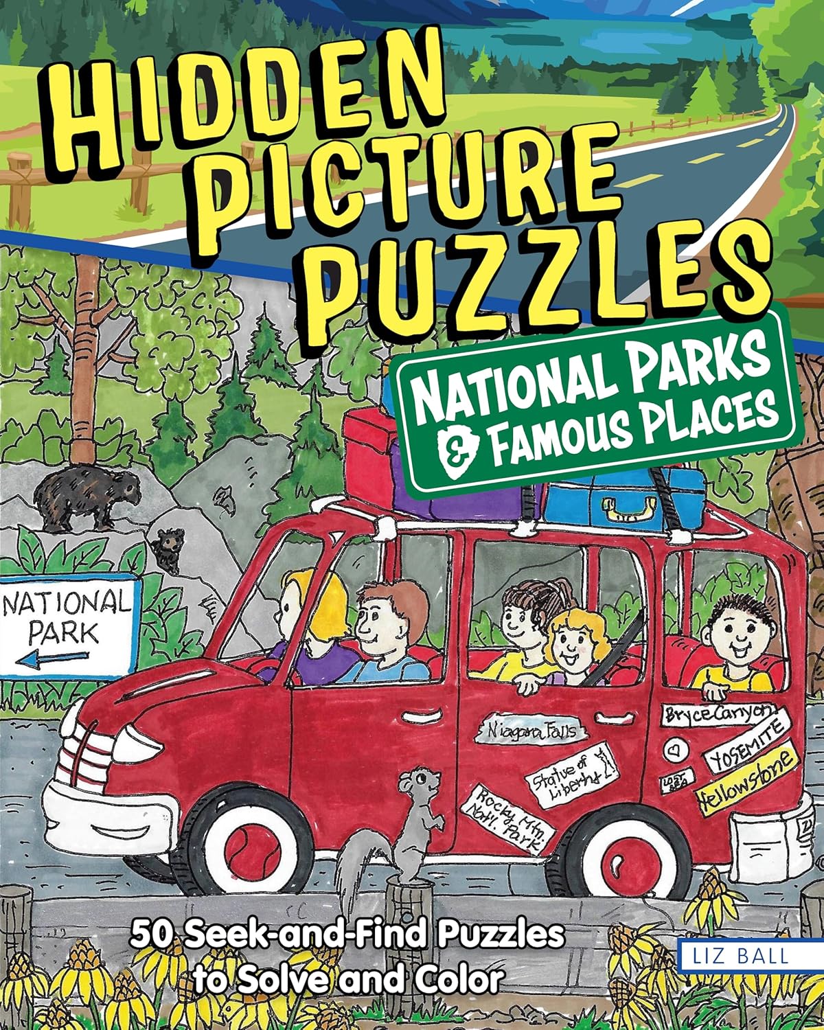 Hidden Picture Puzzles National Parks & Famous Places: 50 Seek-And-Find Puzzles to Solve and Color