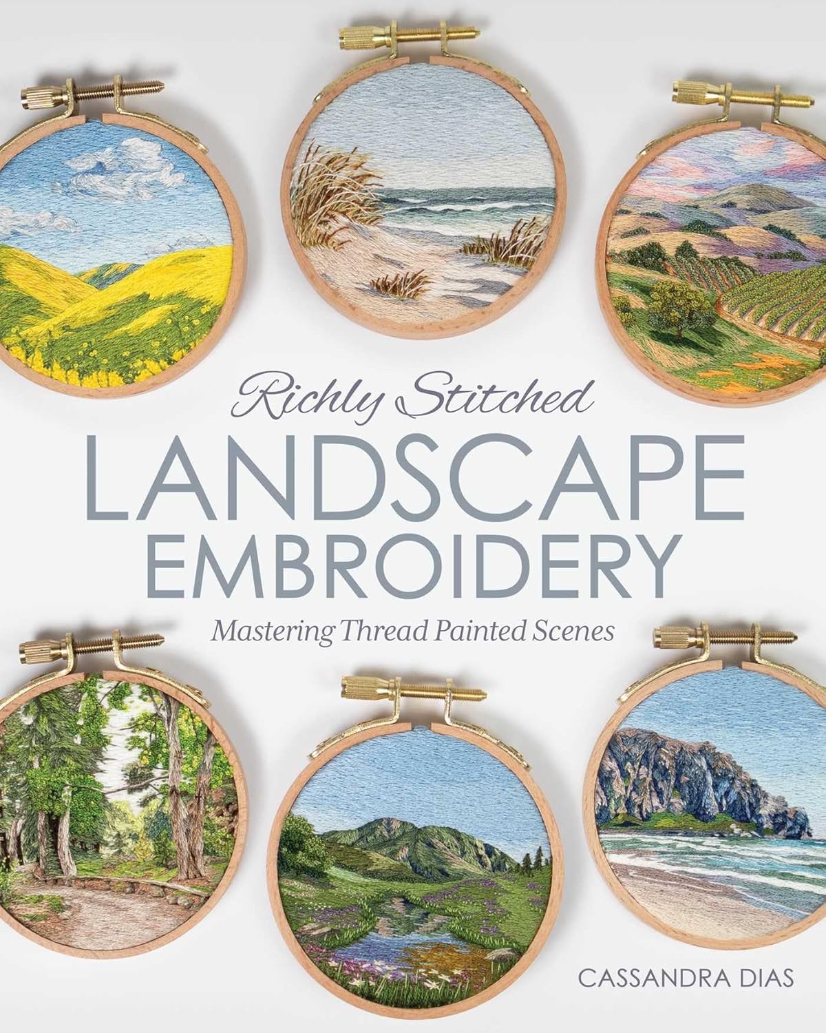 Richly Stitched Landscape Embroidery: Mastering Thread Painted Scenes