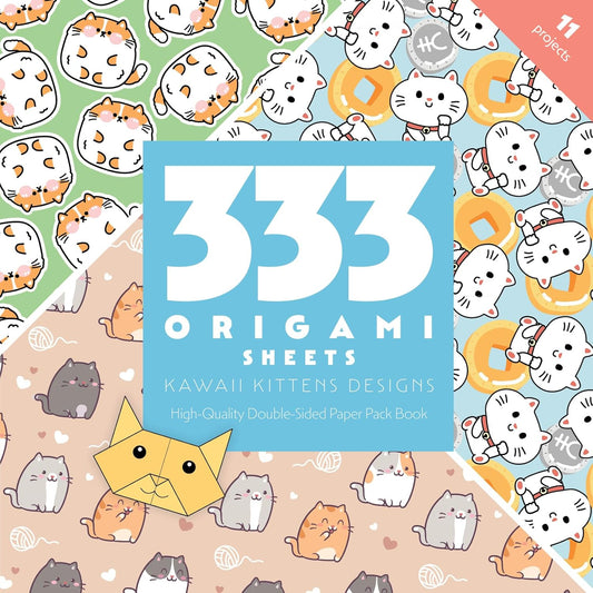 333 Origami Sheets Kawaii Kittens Designs