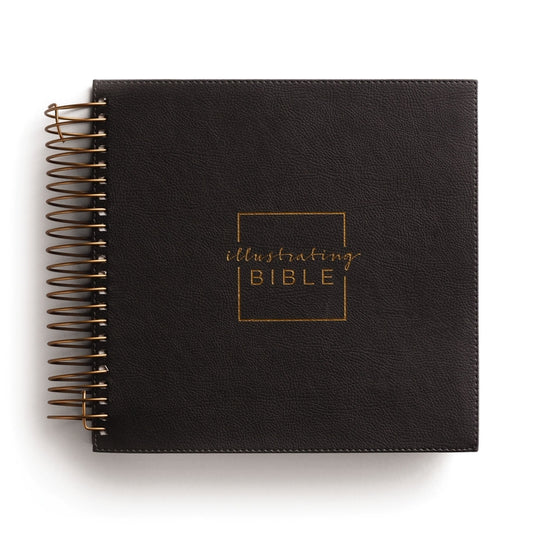 Illustrating Bible NIV - Spiral Bound Bible Journal, Dark Gray