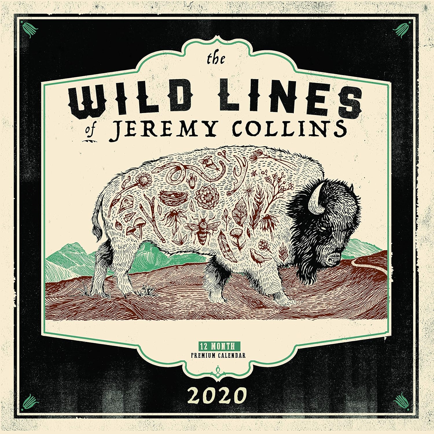 Wild Lines of Jeremy Collins: 2020 Wall Calendar