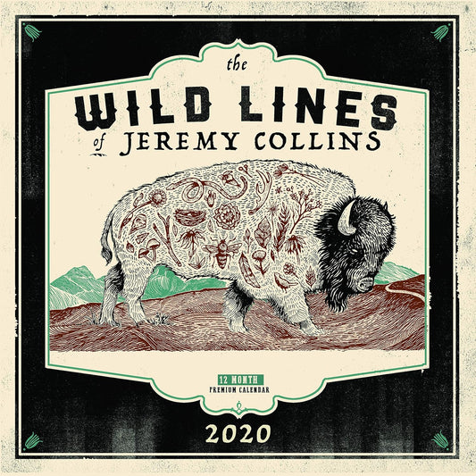 Wild Lines of Jeremy Collins: 2020 Wall Calendar