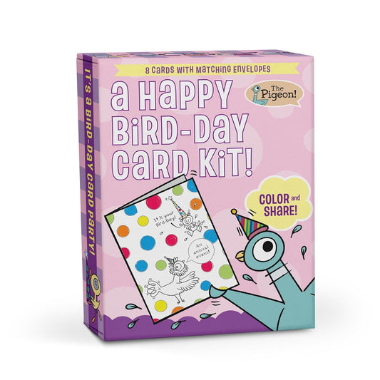 A Happy Bird-Day Card Kit: Color-In Cards with the Pigeon