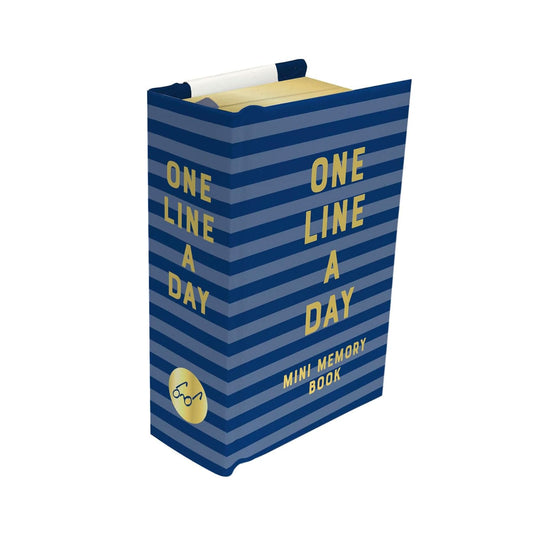 Navy Stripes Mini One Line a Day: A One-Year Memory Book