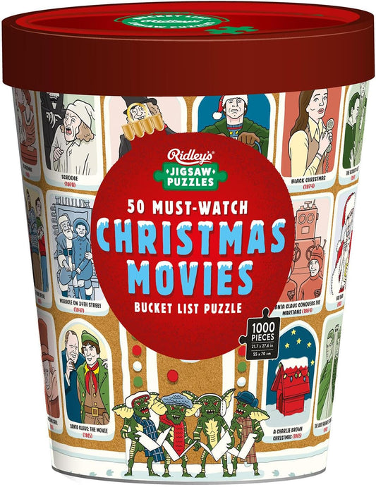 50 Must-Watch Christmas Movies Bucket List 1000-Piece Jigsaw Puzzle