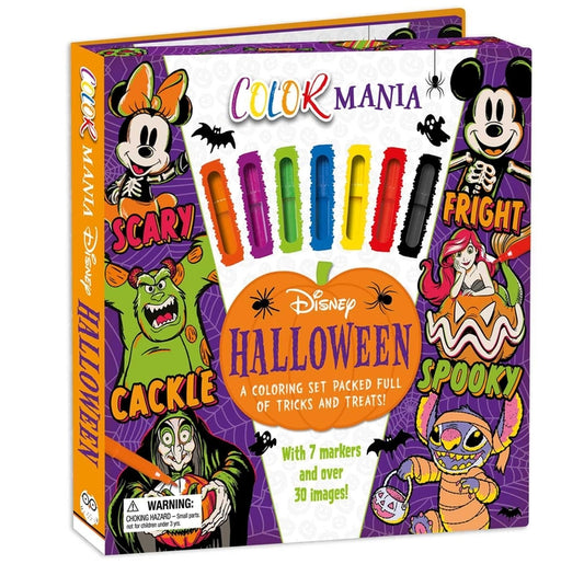 Disney Halloween: Colormania: A Coloring Set Packed Full of Tricks and Treats, Including 7 Markers and 30 Images!