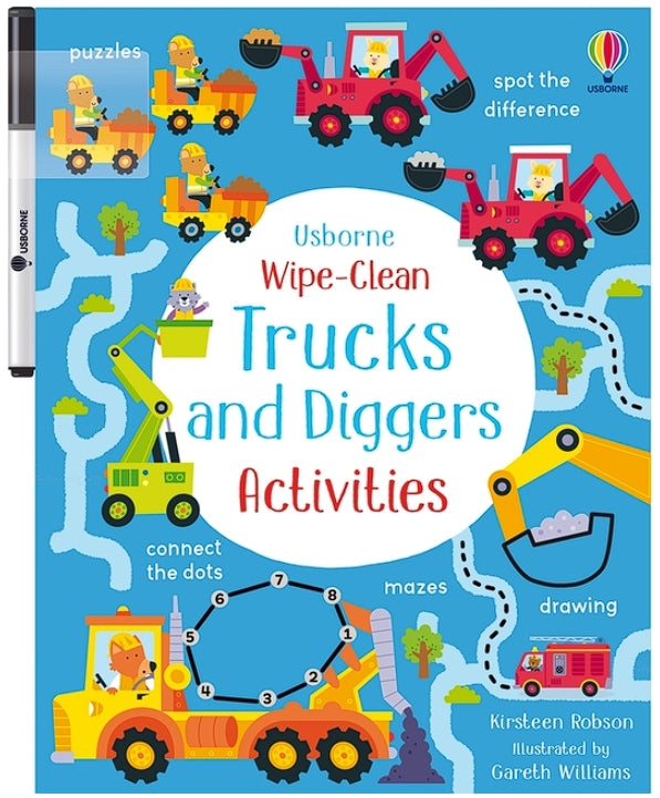 Wipe-Clean Trucks and Diggers Activities