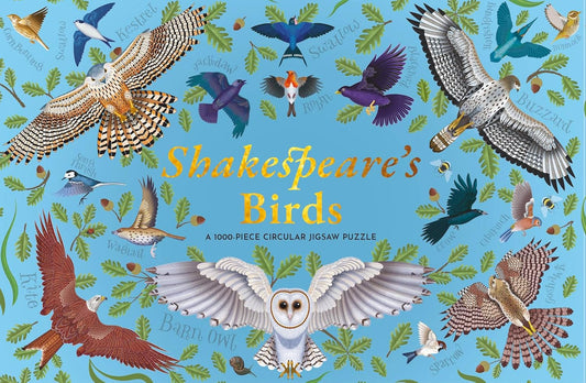 Shakespeare's Birds: A 1000-Piece Circular Jigsaw Puzzle by Rebecca Harris