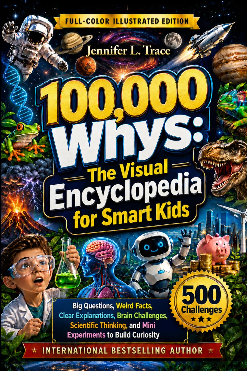 100,000 Whys for Smart Kids: The Visual Encyclopedia for Smart & Curious Kids - Big Questions, Weird Facts, Clear Explanations, 500 Brain Challenges,