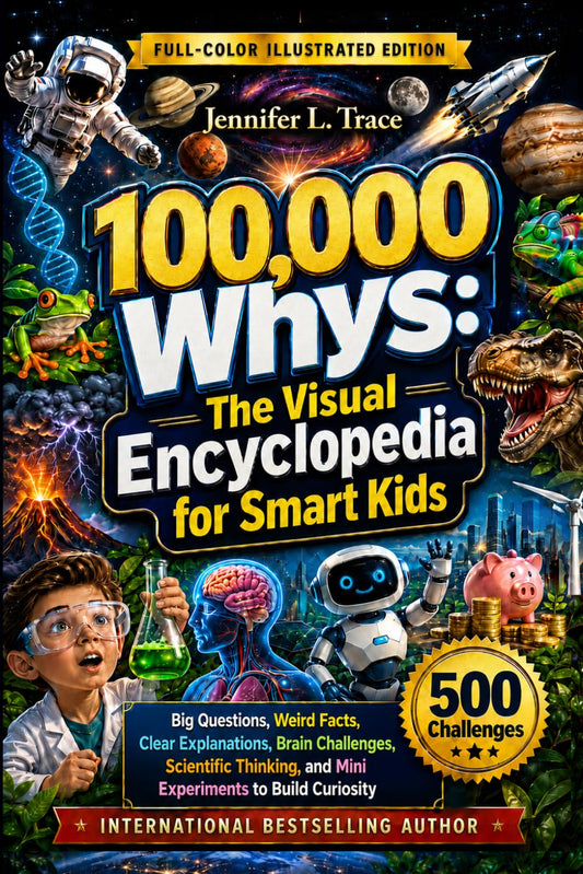 100,000 Whys for Smart Kids: The Visual Encyclopedia for Smart & Curious Kids - Big Questions, Weird Facts, Clear Explanations, 500 Brain Challenges,