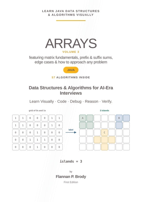 Arrays - Volume 3 - Java Edition: Data Structures & Algorithms for AI-Era Interviews (Full Color)