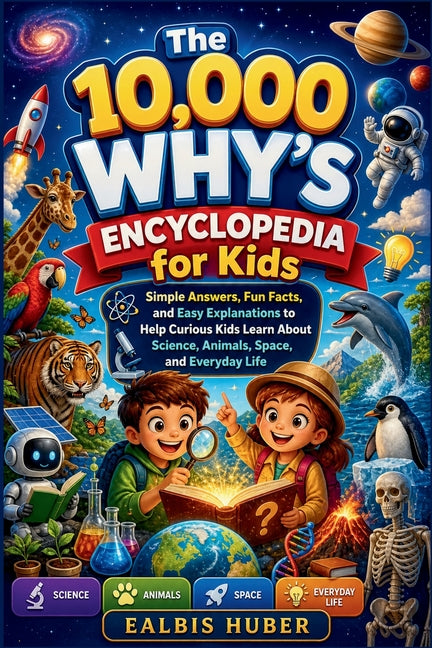 The 10,000 Why's Encyclopedia for Kids: Simple Answers, Fun Facts, and Easy Explanations to Help Curious Kids Learn About Science, Animals, Space, and Eve