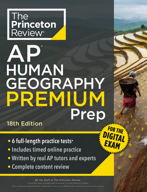 Princeton Review AP Human Geography Premium Prep, 18th Edition: 6 Practice Tests + Digital Practice Online + Content Review
