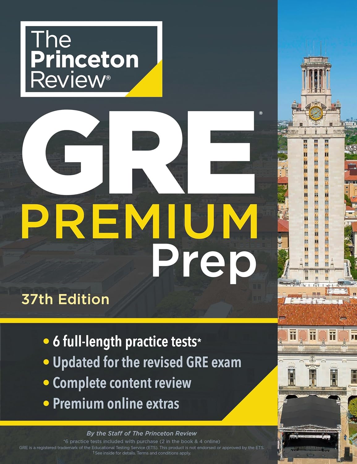 Princeton Review GRE Premium Prep, 37th Edition: 6 Practice Tests + Review & Techniques + Online Tools