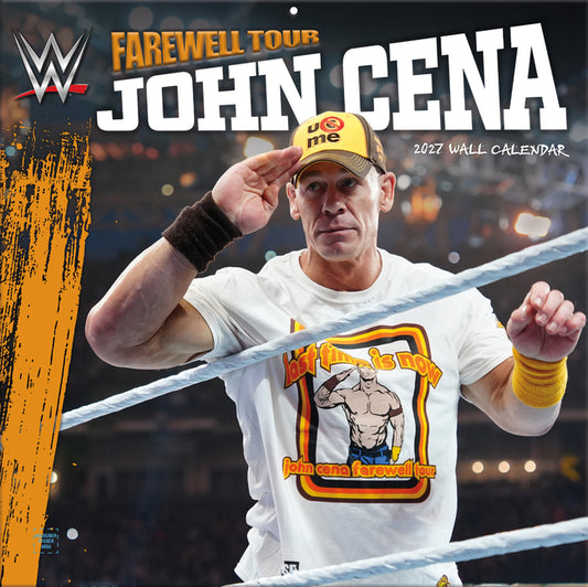 Wwe John Cena Farewell Tour 2027 Wall Calendar