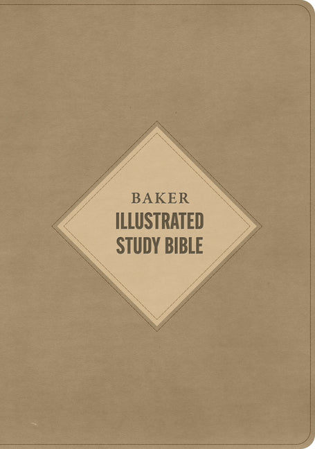 CSB Baker Illustrated Study Bible, Khaki Leathertouch, Indexed