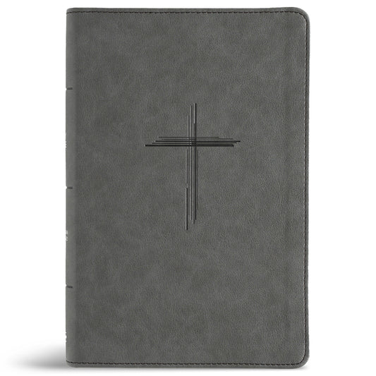CSB Personal Size Giant Print Bible, Digital Study Edition, Charcoal Suedesoft Leathertouch (Digital Study)