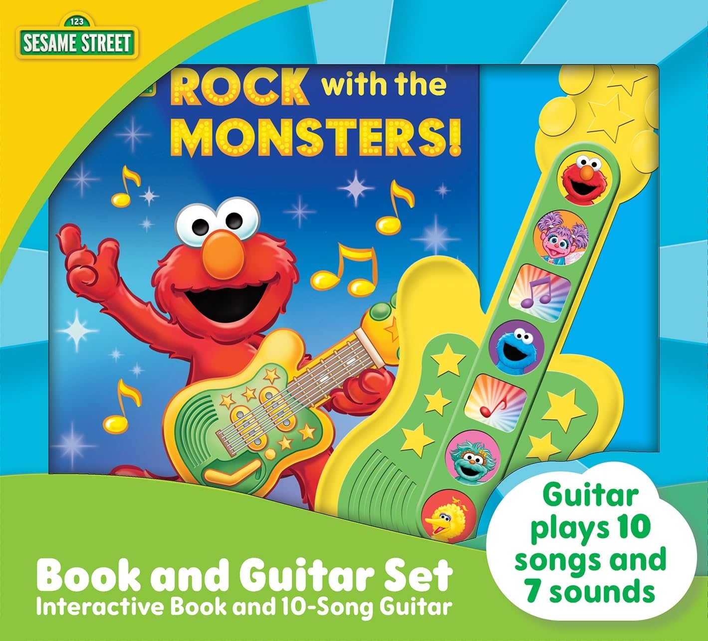 Sesame Street: Rock with the Monsters! Book and Guitar Set [With Battery]
