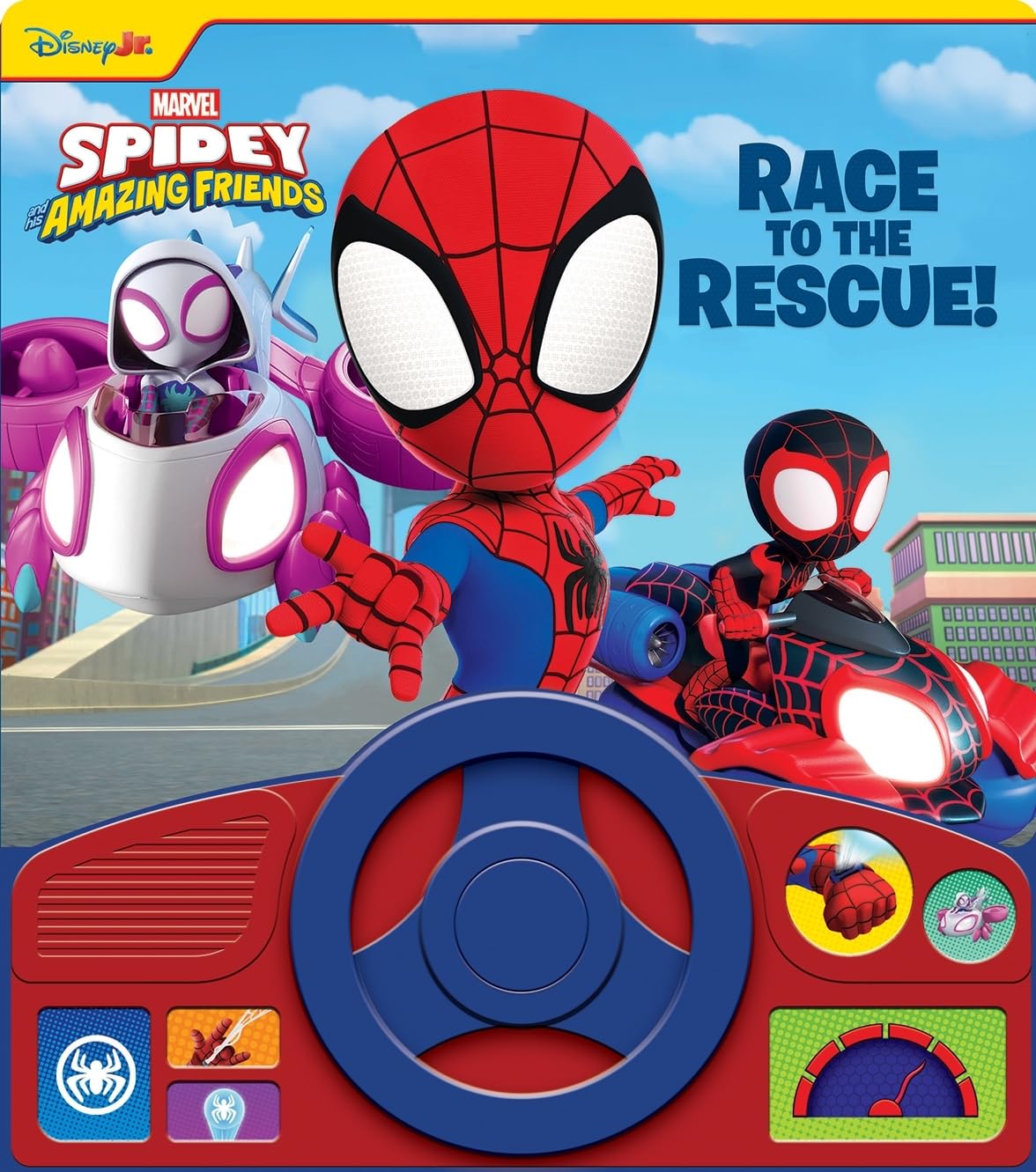 Disney Junior Marvel Spidey and His Amazing Friends: Race to the Rescue! Sound Book [With Battery]