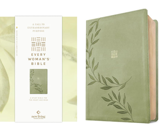 NLT Every Woman's Bible, Filament Enabled (Leatherlike, Olive Branch Green, Red Letter)