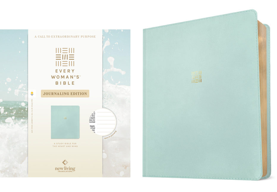 NLT Every Woman's Bible, Journaling Edition, Filament Enabled (Leatherlike, Seafoam Blue, Red Letter)