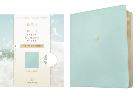 NLT Every Woman's Bible, Journaling Edition, Filament Enabled (Leatherlike, Seafoam Blue, Red Letter)