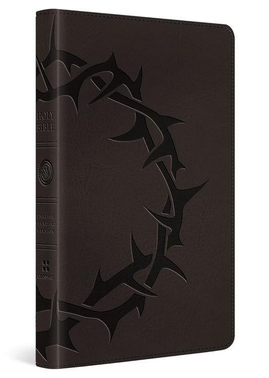 ESV Thinline Bible, Red Letter (Trutone, Charcoal, Crown Design)