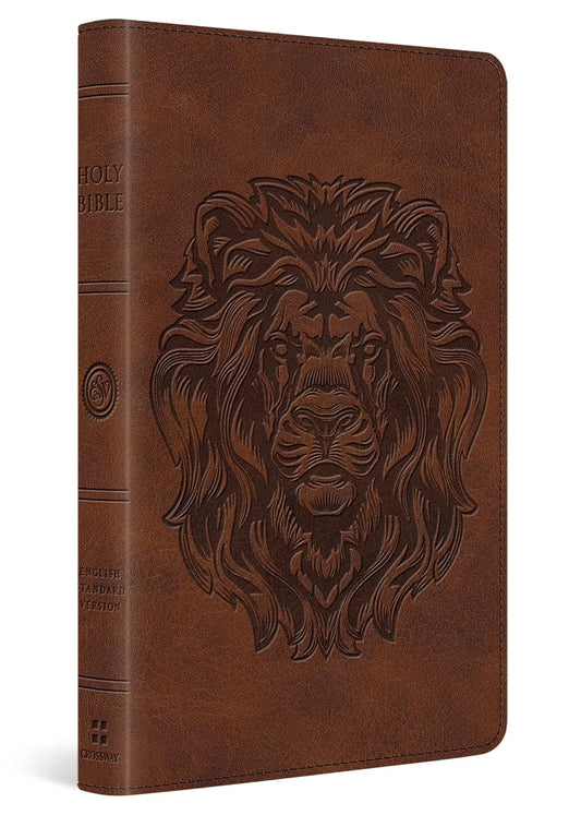 ESV Thinline Bible, Red Letter (Trutone, Brown, Royal Lion Design)