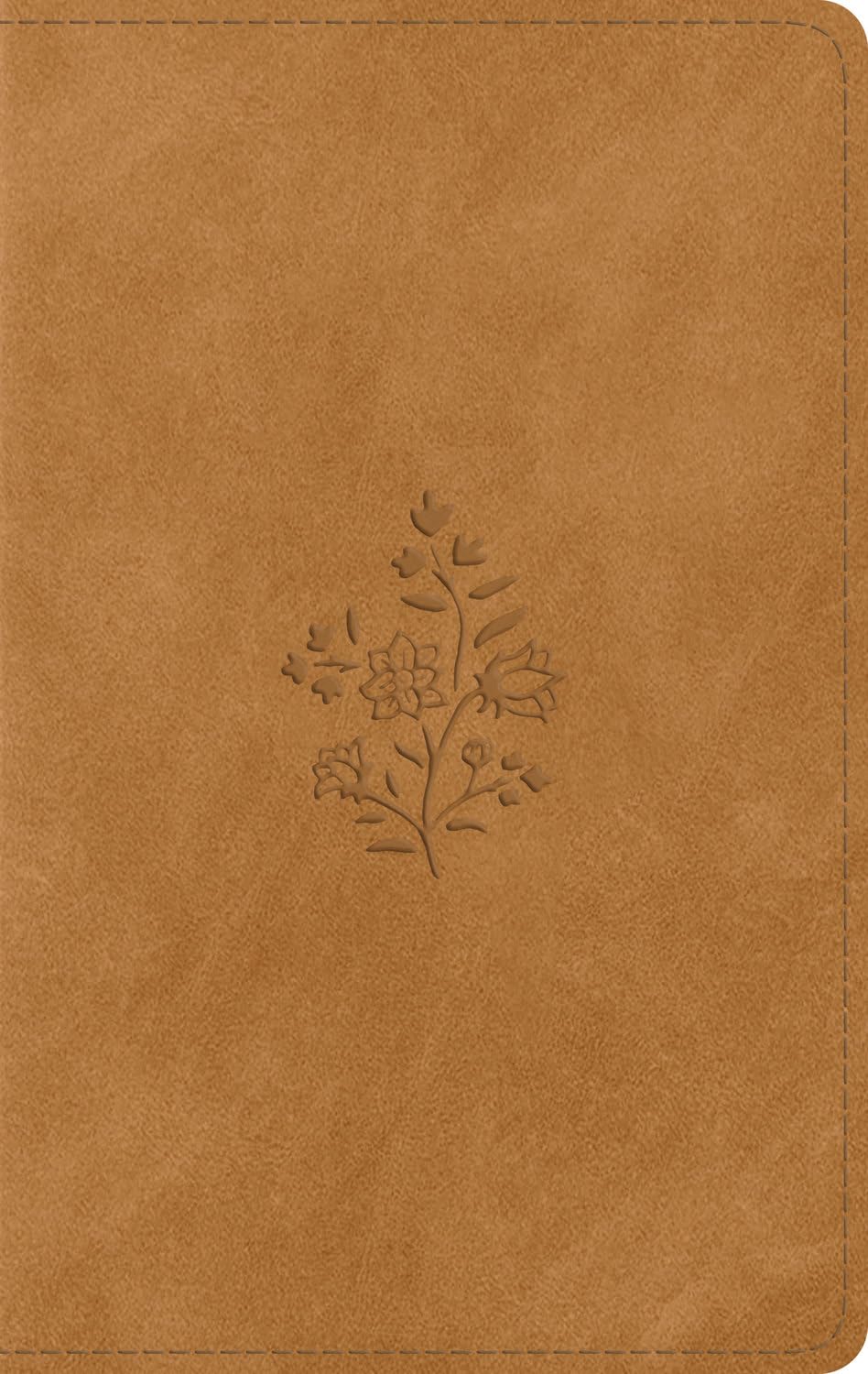 ESV Giant Print Personal Size Bible (Trutone, Nubuck Caramel, Wildflower Design)