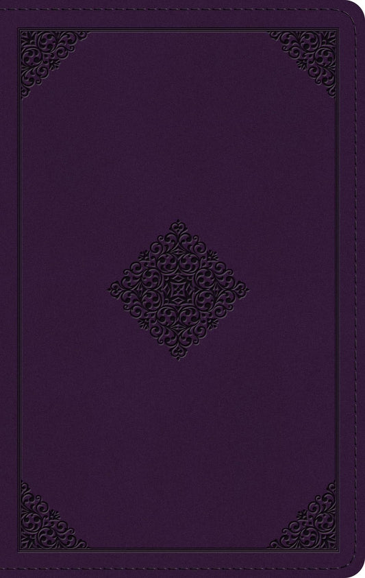 ESV Giant Print Personal Size Bible, Red Letter (Trutone, Lavender, Ornament Design)