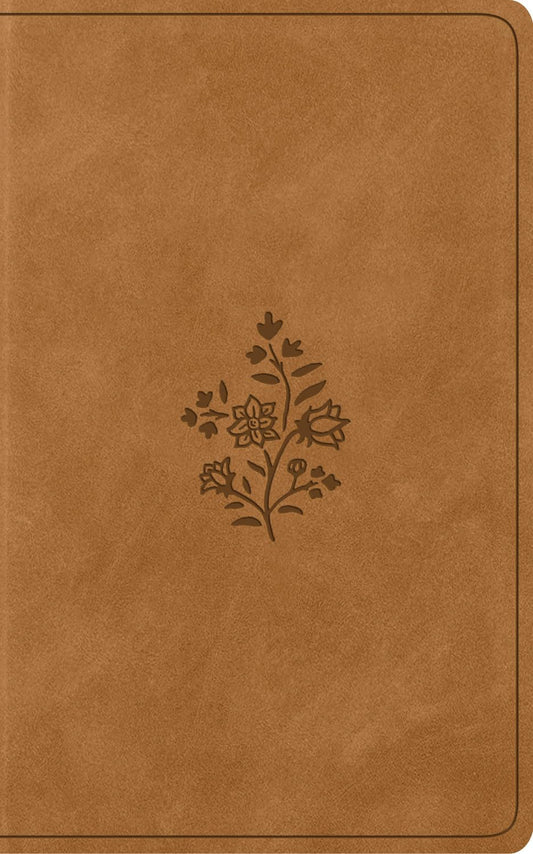 ESV Vest Pocket New Testament with Psalms and Proverbs, Red Letter (Trutone, Nubuck Caramel, Wildflower Design)