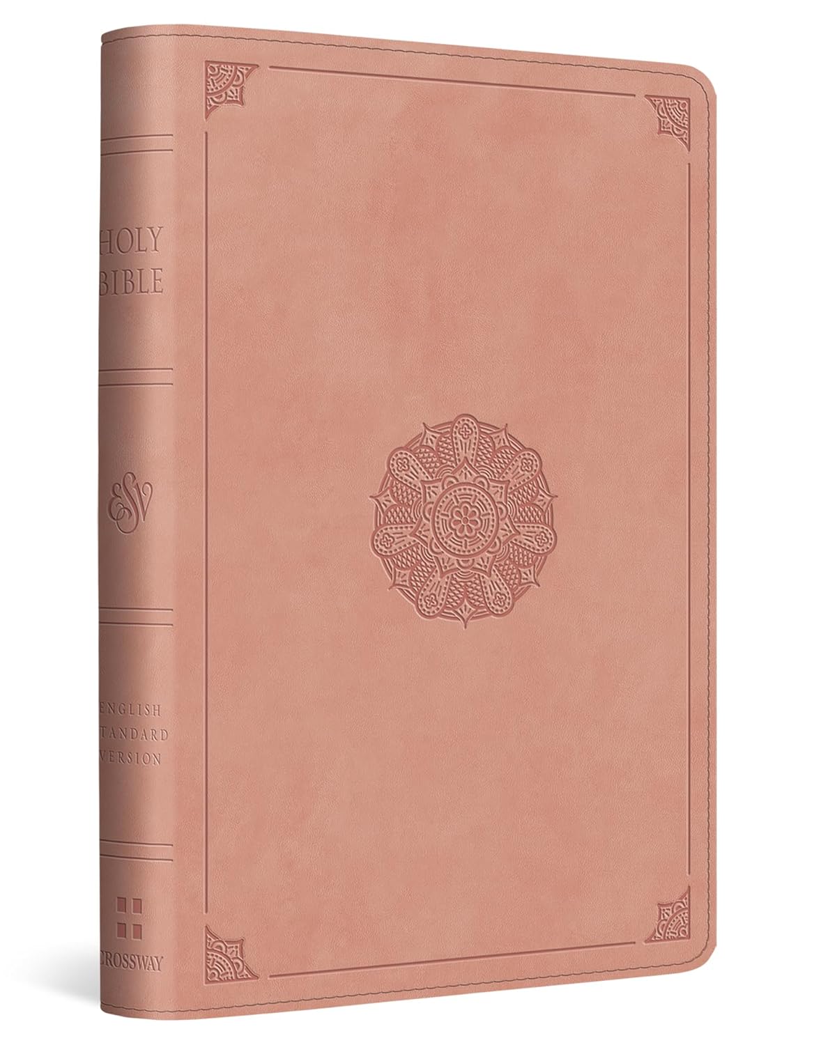 ESV Compact Bible (Trutone, Blush Rose, Emblem Design)