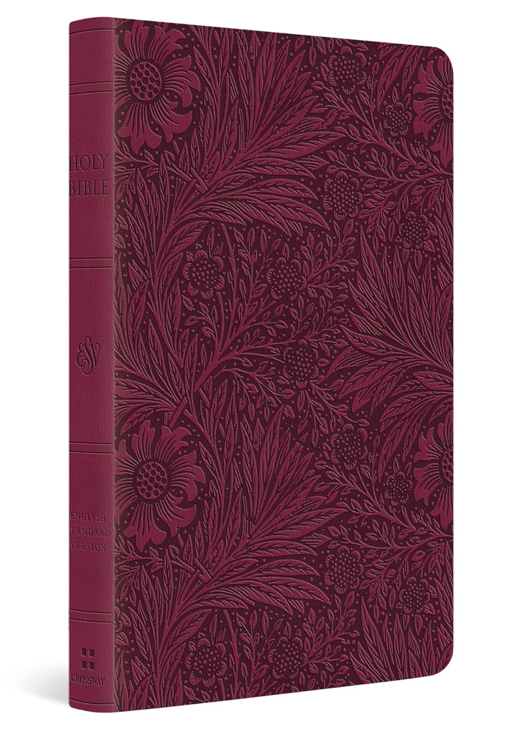 ESV Large Print Value Thinline Bible (Trutone, Raspberry, Floral Design)