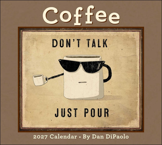 Coffee 2027 Deluxe Wall Calendar