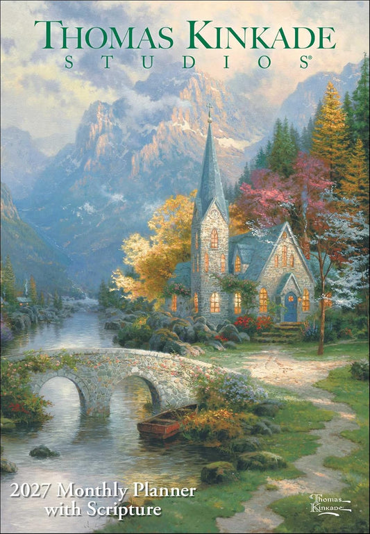 Thomas Kinkade Studios(r) 2027 Monthly Pocket Planner Calendar with Scripture