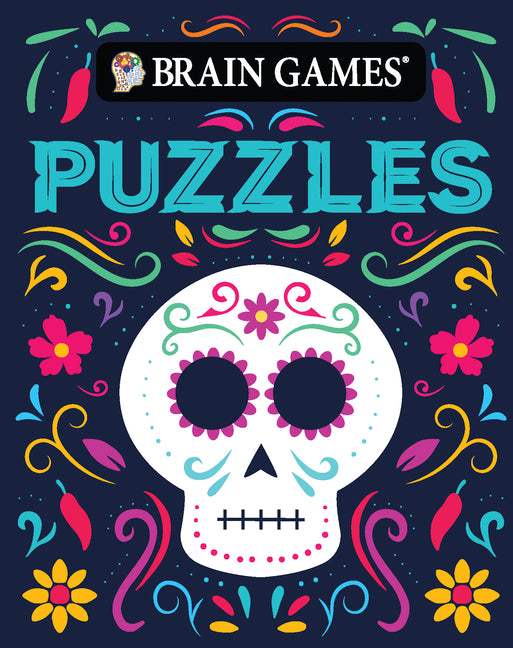 Brain Games - Take-Along - Puzzles (Sugar Skull Design - Day of the Dead and Halloween)