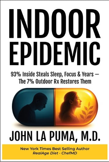 Indoor Epidemic: 93% Inside Steals Sleep, Focus & Years-The 7% Outdoor Rx Restores Them
