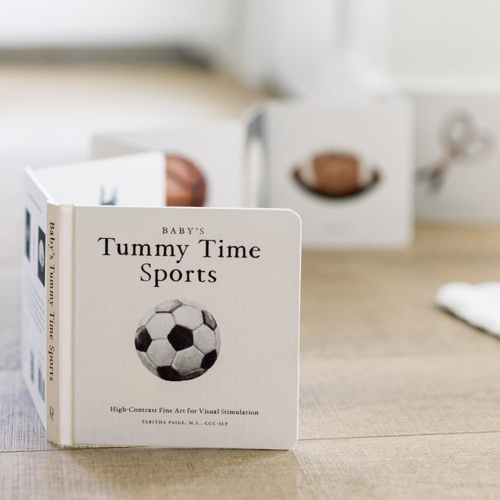 Baby's Tummy Time Sports: High-Contrast Fine Art for Visual Stimulation (Tabitha Paige Children's Book Series)