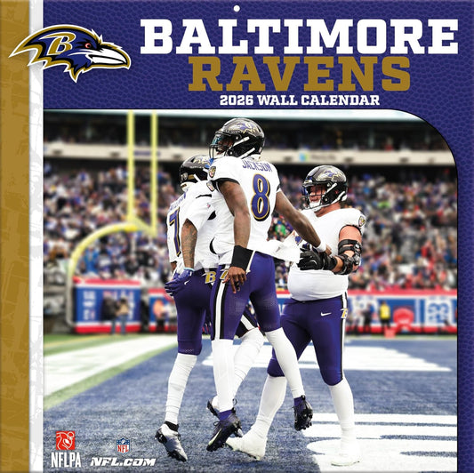 Baltimore Ravens 2026 12x12 Team Wall Calendar
