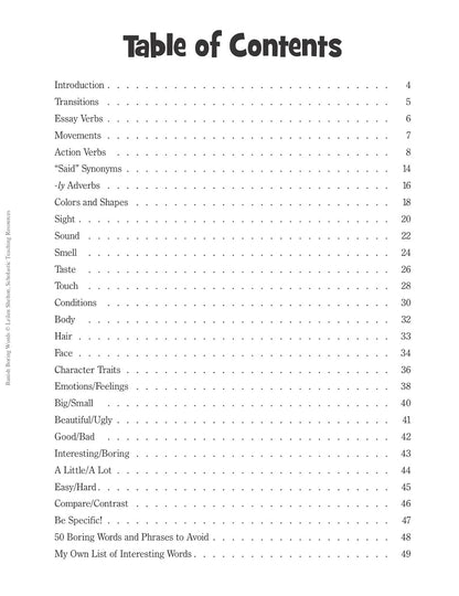 Banish Boring Words!, Grades 4-8: Dozens of Reproducible Word Lists for Helping Students Choose Just-Right Words to Strengthen Their Writing
