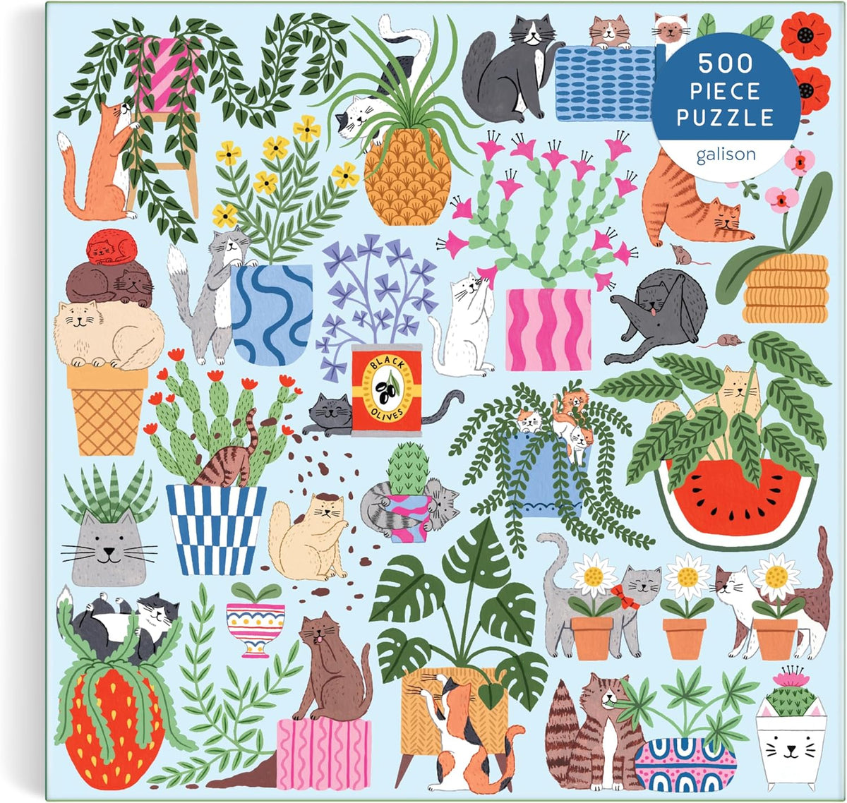 Cats in the Houseplants 500 Piece Puzzle