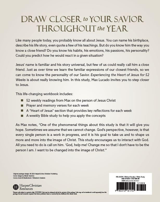 Experiencing the Heart of Jesus for 52 Weeks Revised and Updated: A Year-Long Bible Study (Enlarged)
