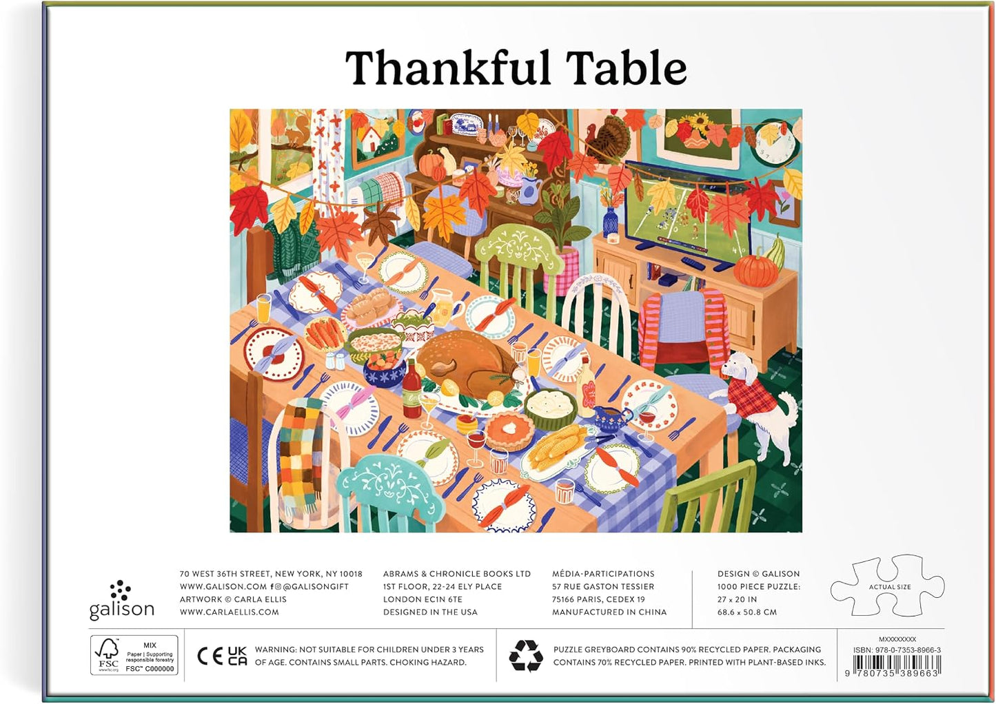 Thankful Table 1000 Piece Puzzle