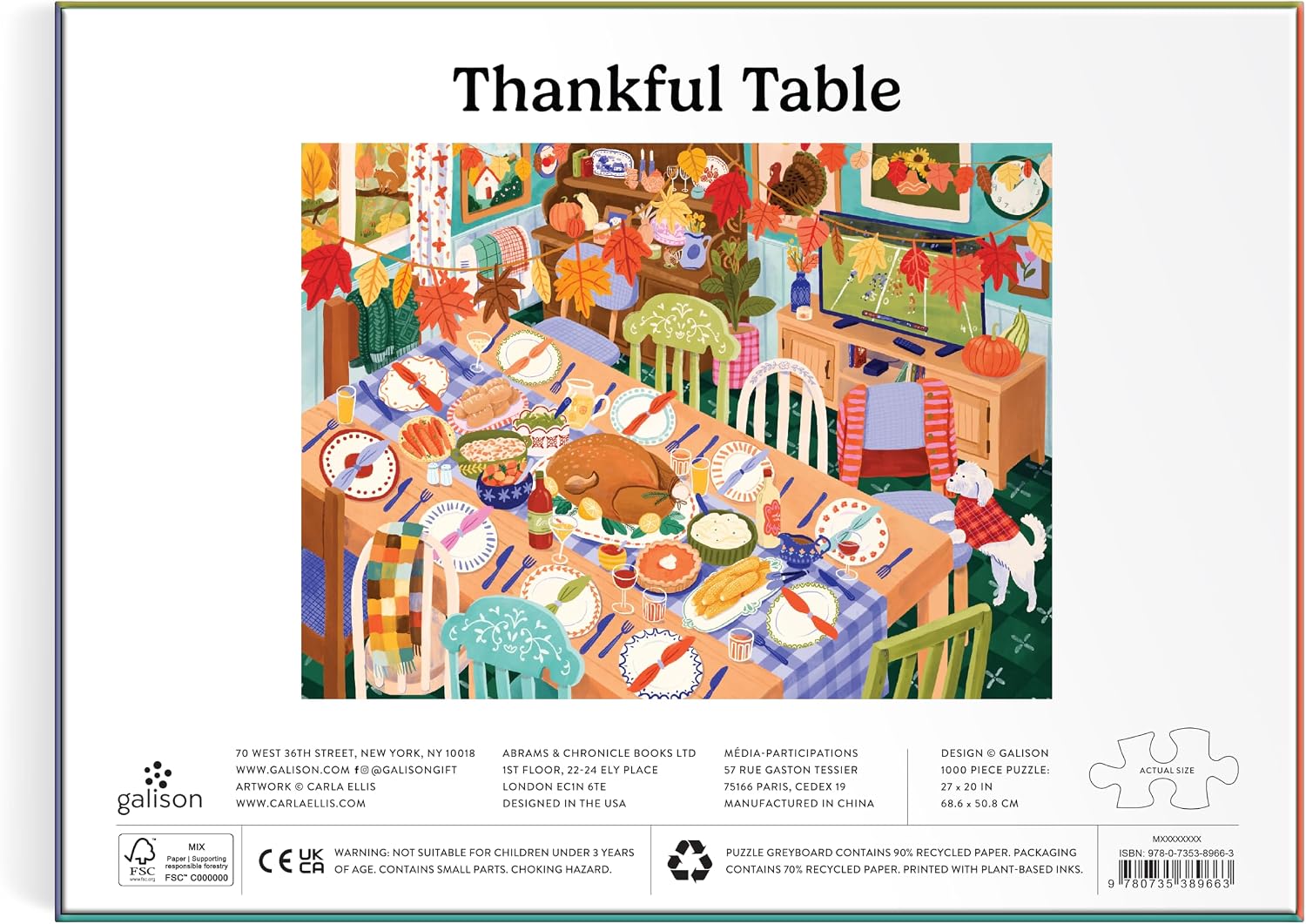 Thankful Table 1000 Piece Puzzle