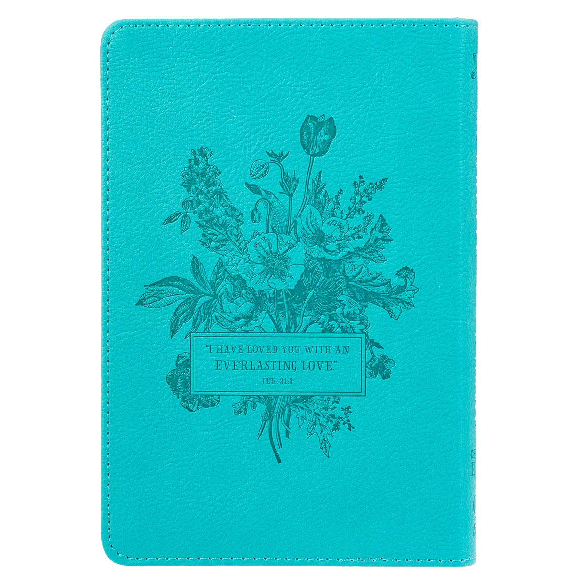 He Whispers Your Name 365 Devotions for Women - Hope and Comfort to Strengthen Your Walk of Faith - Teal Faux Leather Devotional Gift Book w/Ribbon Marker