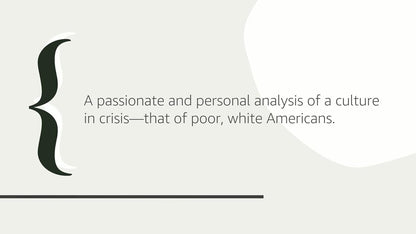 Hillbilly Elegy: A Memoir of a Family and Culture in Crisis