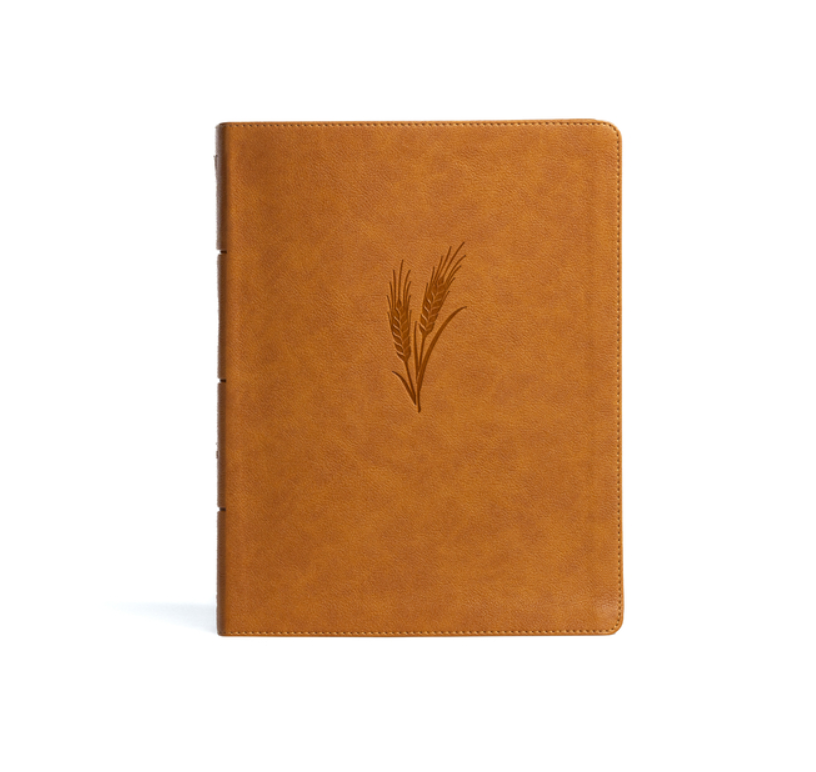 KJV Notetaking Bible, Large Print Edition, Camel LeatherTouch, KJV Holy Bible, Red Letter, Wide Margins, Journaling Space, Single-Column, Reading Plan, Easy-to-Read Bible MCM Type