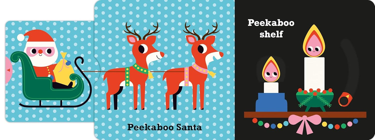 Peekaboo: Santa: (An Interactive Board Book for Babies & Toddlers with Mirror & Sliders to Push, Pull, or Turn. Cute Christmas Artwork Includes an Elf, Reindeer, Tree, & More.) (Peekaboo You)