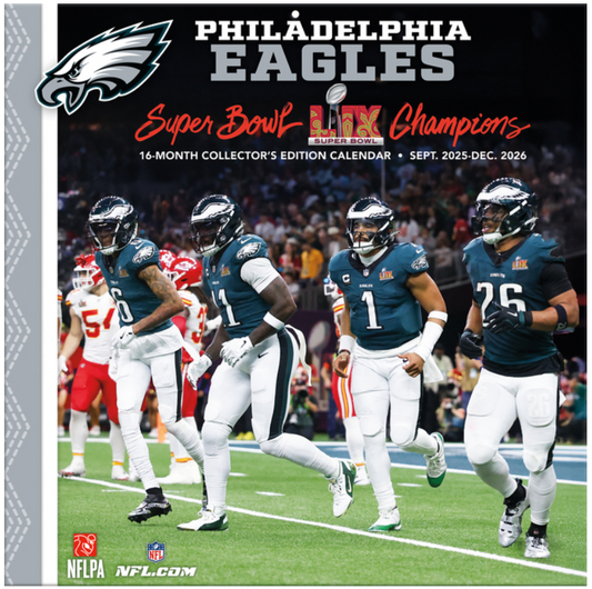 Philadelphia Eagles Super Bowl 2026 12x12 Team Wall Calendar